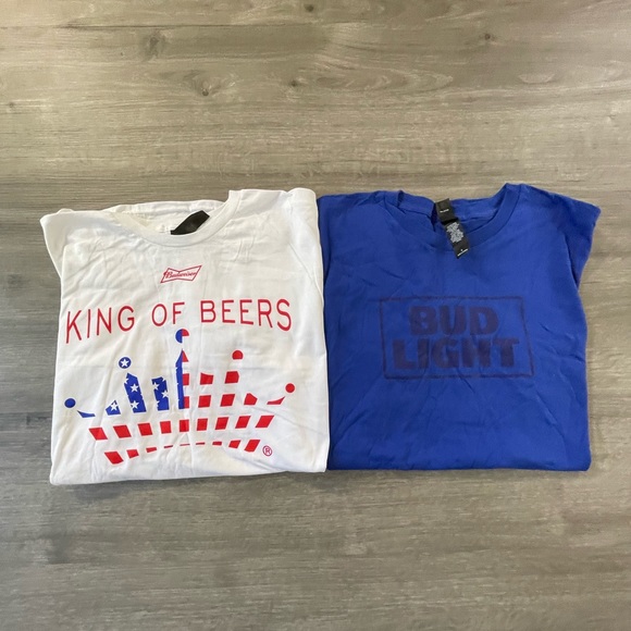 Hanes Other - Budweiser Bud Light Promo Graphic T-Shirts Size Large